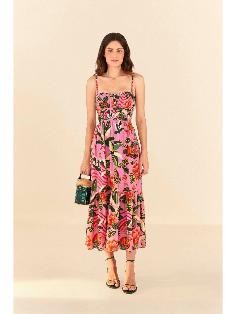 FARM RIO Floral Print Maxi.Dress Size Medium NWT